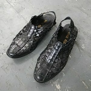 Vintage Leather Slingback Sandals